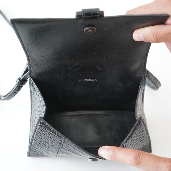 Balenciaga Small Hourglass, Croc Embossed - Picture 7 of 7